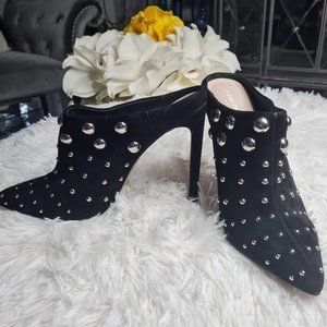 Kenneth Cole 7 Riley Suede Studded Mules
